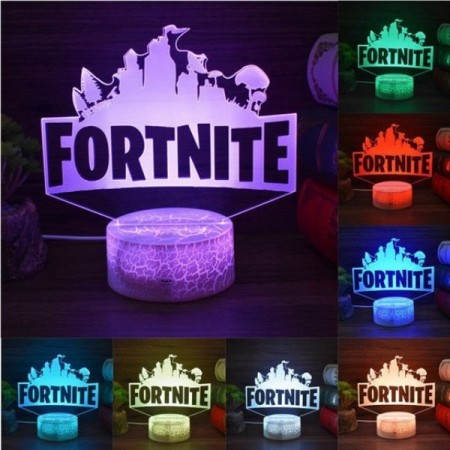 Fortnite bordlampe m/ lys i basen og fjernkontroll
