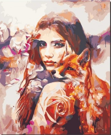 Paint By Numbers - Kvinne & Rev 40x50cm