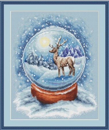 Korssting pakke - Krystallkule 33x39cm 14CT