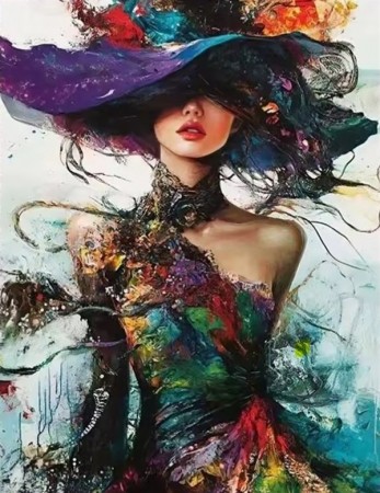Paint by numbers - Vintage Woman 40x50cm
