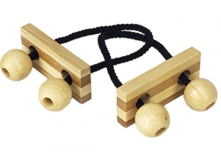 Tankenøtt bambus m/ snor - Swing set