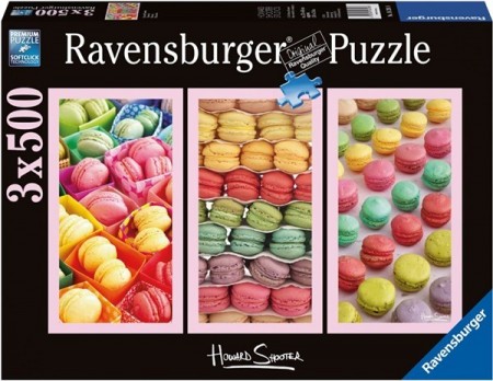 Ravensburger puslespill - Macaroons 3x500