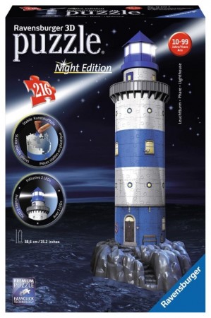 Ravensburger 3D puslespill - Lighthouse m/lys
