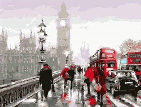 Paint By Numbers - Street in London 40x50cm
