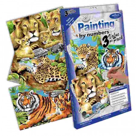 Paint By Numbers - Jungle Cats 3 i 1