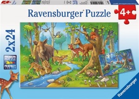 Ravensburger puslespill - Skogsdyr 2x24