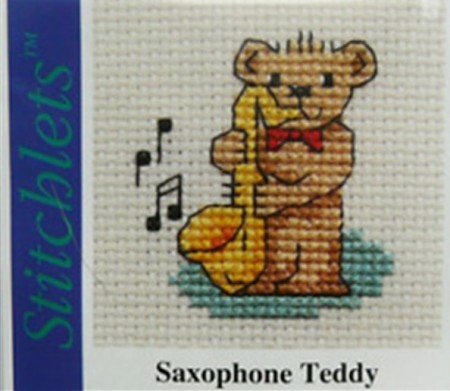 Mini korssting - Saxophone Teddy