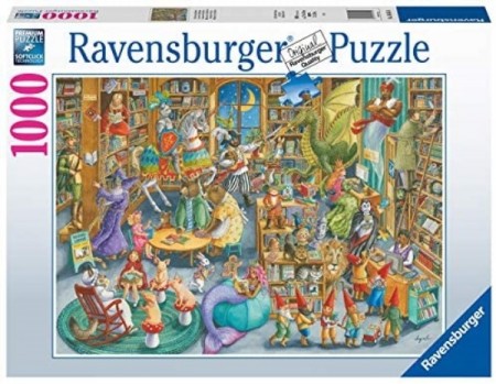 Ravensburger puslespill - Midtnight at the Library 1000