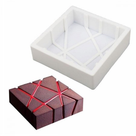 Silikon kakeform - Square Cube Twill