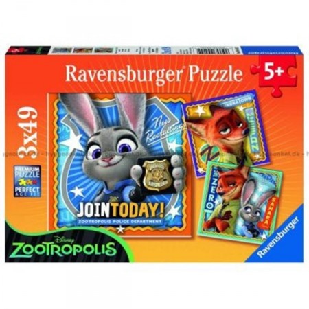 Ravensburger puslespill - Zootropolis 3x49