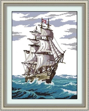 Korssting pakke - Sailing(1) 37x46cm ( Påtegnet )