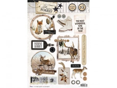 Studiolight Labels utstanset – Frozen Forest 534
