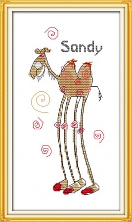 Korssting pakke - Kamelen Sandy 17x30cm (Påtegnet)