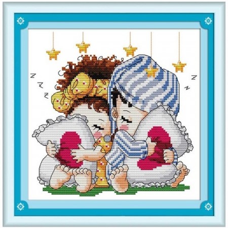 Korssting pakke - Sweet dream 32x32cm (Påtegnet)