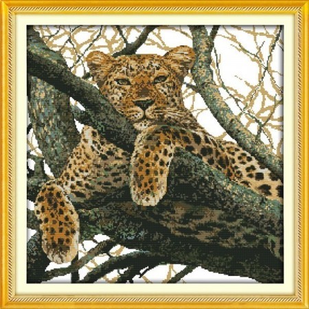 Korssting pakke - Gepard 52x52cm