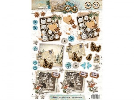 Studiolight 3D-ark utstanset – Winter Memories 492