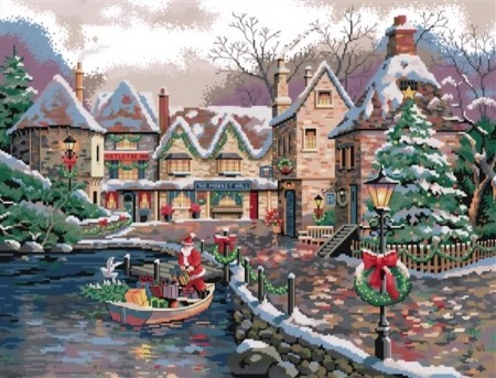 Diamond painting - Vintage jul 50x40cm