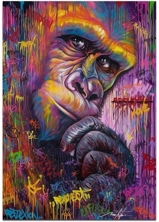 Diamond painting - Colorful Monkey 40x50 cm