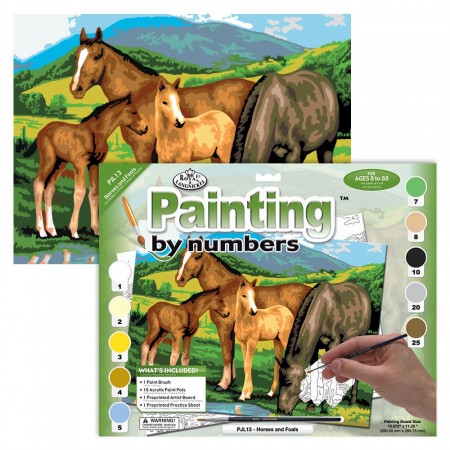 Paint By Numbers - Hest med føl