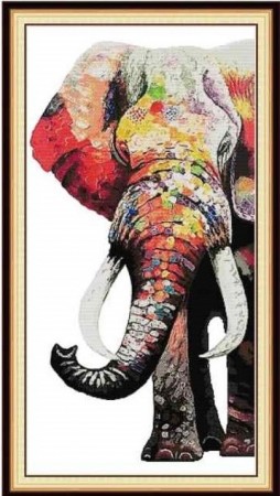 Korssting pakke - Elephant (2) 49x90cm