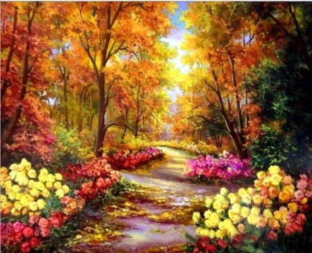 Paint By Numbers - Flower forest 40x50cm