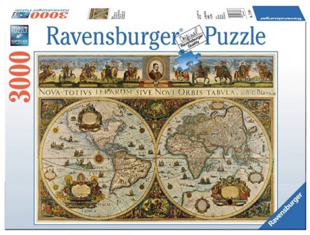 Ravensburger puslespill - World Map Vintage 3000