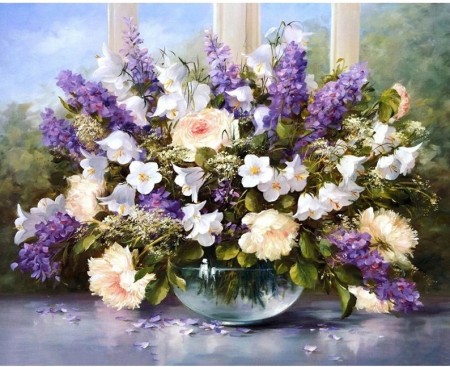 Paint By Numbers - Blomster 40x50cm