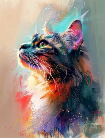 Paint by numbers - Katt 40x50cm