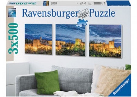 Ravensburger puslespill - Castle 3x500