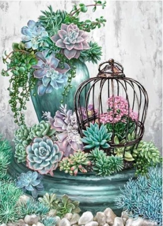 Diamond painting  - Floral picture 40x50 cm