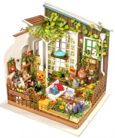 Miller`s garden - Byggesett m/ lys - DIY Miniature Room