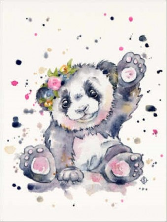 Diamond painting - Panda bjørn 30x40 cm