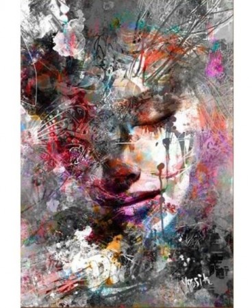 Diamond painting - Abstrakt kvinne 40x50 cm