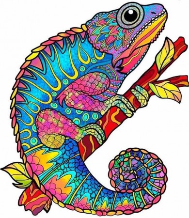 Figur puslespill - Kameleon 2