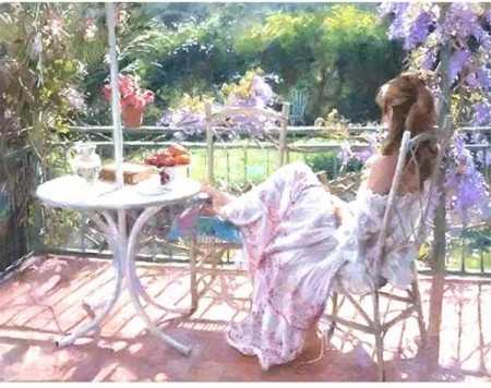 Paint by numbers - Relaxing in the garden 40x50cm