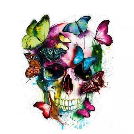 Paint by numbers - Skull with Butterflies 40x50cm