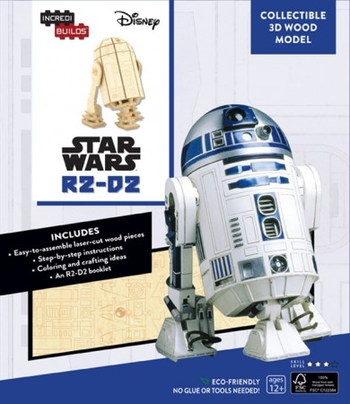 Star Wars byggesett i tre med bok - R2-D2  3/4