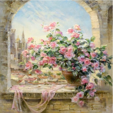 Paint By Numbers - Roser i vase