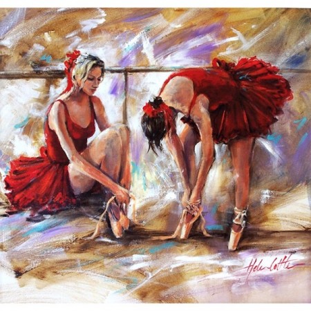 Paint by numbers - Red ballerinas 40x50cm
