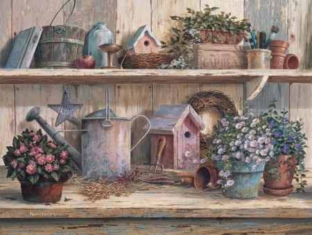 Diamond painting - Plantebenk 40x50 cm