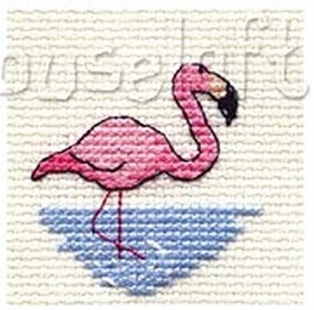 Mini korssting - Flamingo