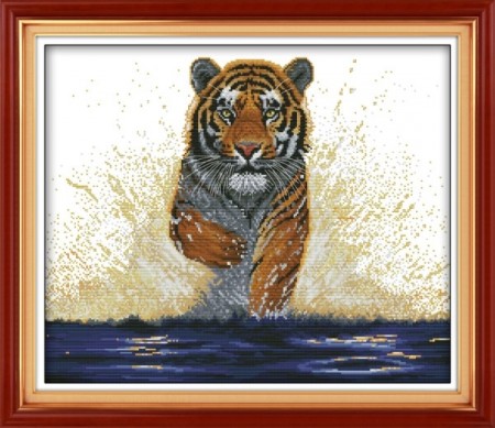 Korssting pakke - King back 51x44cm