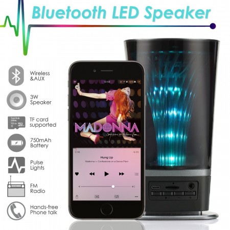 Pulse bluetooth høyttaler med lys