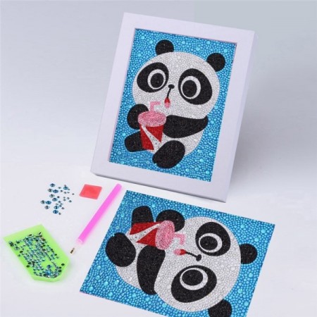Diamond painting - Panda drinking 15x20cm