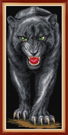 Korssting pakke - Panther 22x47 cm
