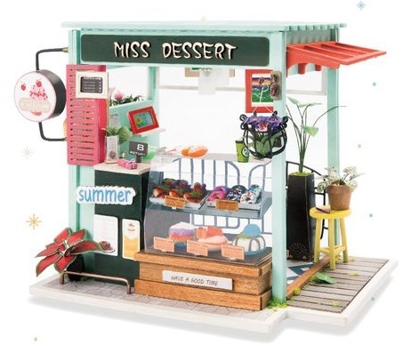 Miss dessert - Byggesett m/ lys - DIY Miniature Room