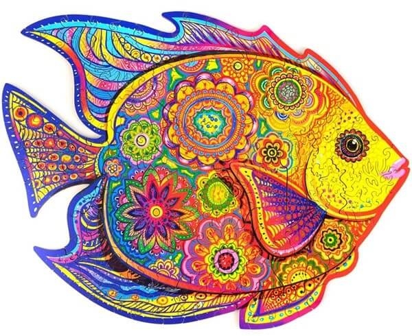 Figur puslespill i tre - Fish