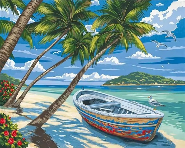 Paint by numbers - Den glemte båten 40x50cm