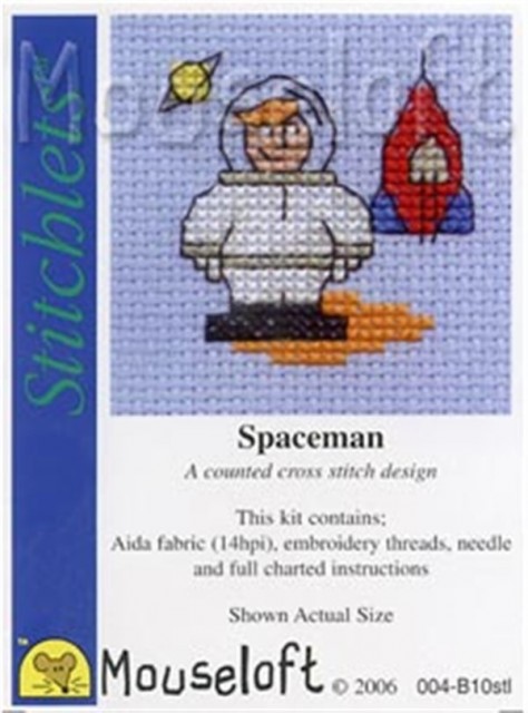 mini korssting - broderi pakke - Spaceman