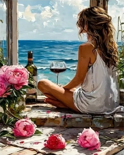 Paint by numbers - Et stille øyeblikk 40x50cm